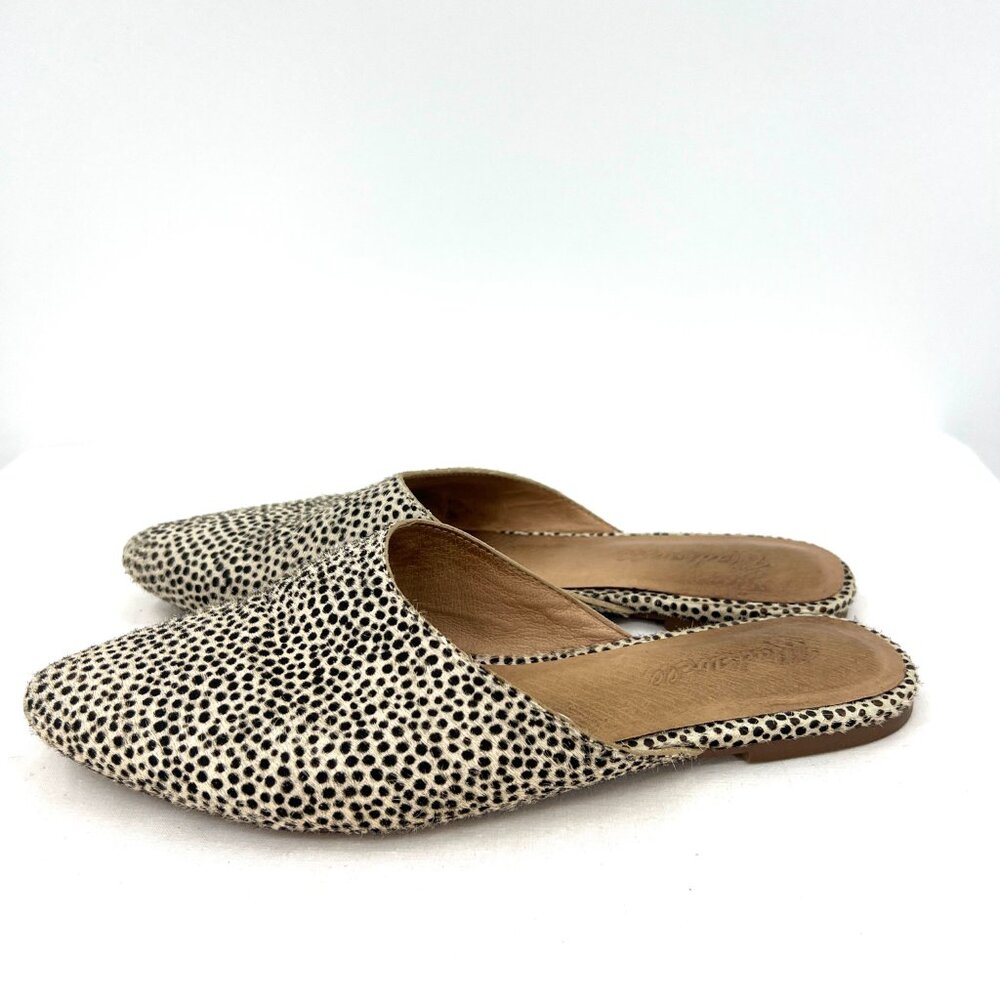 Madewell Remi Suede Animal Print Slip On Mules Women's 6.5 - Picture 2 of 6